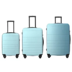 FURNIinspire Bag And Luggage Sets 3 Piece Travel Hard Shell Luggage, Lightweight Rolling Suitcases With Wheels, Blue, 20.87"*11.61"*30.31" -HV GUEST 8ad587db 8b57 437c a9d4 c03e68b9b1cc