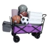 FURNIinspire Outdoor Serving Carts 480Lbs Collapsible Wagon With Canopy Lightweight Foldable Wagon With Mosquito Net, Purple, 45.28"*22.83"*38.78" -HV GUEST 8b8df8a8 455b 45f4 8d0a 155b6661d707
