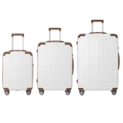 FURNIinspire Bag And Luggage Sets 3 Size Luggage Suitcases With Wheels, Hard Rolling Suitcase Set For Travel Business, Brown, 20.87"*11.81"*30.31" -HV GUEST 8d0b578c cbc8 4b2f afa1 88648317816c