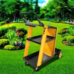 FURNIinspire Wheelbarrows And Lawn Carts Multi Function 3 Tier Welding Cart, Heavy Duty  Cart With Handles, Yellow And Black, 11.6“*27.7"*33.4" -HV GUEST 8d54c1c5 7d1b 4b96 878c c8b1959fd9a5