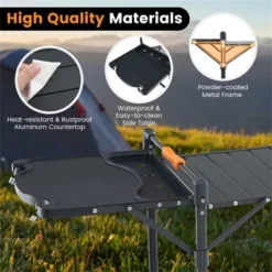 FURNIinspire Outdoor Grills, Griddles And Smokers Professional Camp Kitchen System, For Backcountry, Group Camping, Black, 75.03"*19.23"*6.24" -HV GUEST 8dcd52bc 7452 4a2b aa1b fb74b9b44f66