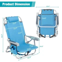 FURNIinspire Outdoor Portable Chair Adjustable Back Lightweight Design For Beach And Picnic, Blue, 24.8"*25.6"*32.28" 9 FURNIinspire Outdoor Portable Chair Adjustable Back Lightweight Design For Beach And Picnic, Blue, 24.8"*25.6"*32.28" -HV GUEST 8e0386e1 2476 4727 9acc dfb7de6d4707