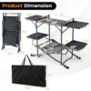 FURNIinspire Outdoor Grills, Griddles And Smokers Professional Camp Kitchen System, For Backcountry, Group Camping, Black, 75.03"*19.23"*6.24" -HV GUEST 8f6fa513 1c6d 4785 b0be 97fbdc0b4630