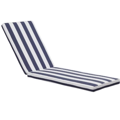 FURNIinspire Outdoor Seat Cushions 2pcs Stripe Patio Furniture Seat Cushion Replacement For Chaise Lounge, Removable Cover, Blue, 74.4"*22.05"*2.76" 7 FURNIinspire Outdoor Seat Cushions 2pcs Stripe Patio Furniture Seat Cushion Replacement For Chaise Lounge, Removable Cover, Blue, 74.4"*22.05"*2.76" - Image 5