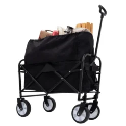 FURNIinspire Outdoor Serving Carts Minimeetall Extention ExCollapsible Foldable Wagon Cart Beach Wagon Heavy Duty Cart, Black, 25.98"*17.32"*37.4" -HV GUEST 91ea4f31 75a5 41b9 b17a f0d341ddc710