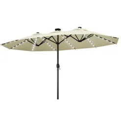 FURNIinspire Patio Umbrellas, Double Sided Twin Patio Umbrella Outdoor, Brown -HV GUEST 94036131 052b 44fd 988a d5328ec7efb9