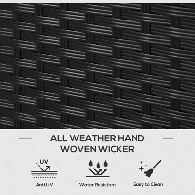 FURNIinspire Utility Storage Cabinet Outdoor Deck Box Shoe Storage PE Rattan Wicker Towel Rack With Furniture Cushions, Black, 39.80"*5.90"*25.00" 6 FURNIinspire Utility Storage Cabinet Outdoor Deck Box Shoe Storage PE Rattan Wicker Towel Rack With Furniture Cushions, Black, 39.80"*5.90"*25.00" - Image 4