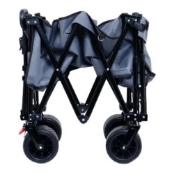 FURNIinspire Wheelbarrows And Lawn Carts Yard Cart Garden Cart, Collapsible Folding Wagon For Camping, Beach, Gray, 46.85"*22.05"*41.34" -HV GUEST 99cb7347 c37d 400e 9582 40fe033ffe34