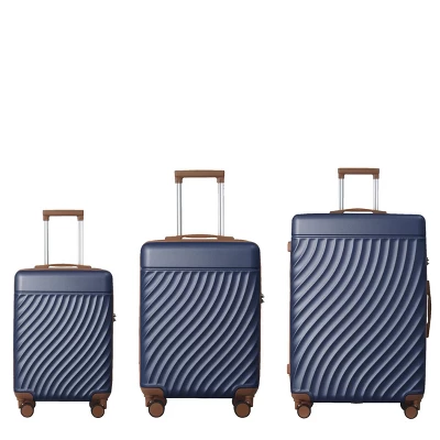 FURNIinspire Bag And Luggage Sets 3 Piece Rolling Luggage Travel Suitcase Set, Lightweight Durable Suitcases With Wheels, Blue, 21.06"*11.81"*30.31" 7 FURNIinspire Bag And Luggage Sets 3 Piece Rolling Luggage Travel Suitcase Set, Lightweight Durable Suitcases With Wheels, Blue, 21.06"*11.81"*30.31" - Image 5