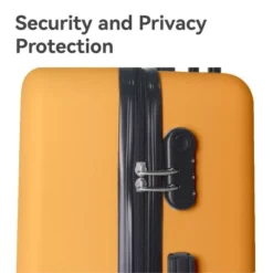 FURNIinspire Bag And Luggage Sets Hard Shell 3 Piece Suitcase Set, Travel Luggage Business Suitcases With Wheels, Yellow, 19.88"*10.63"*29.92" -HV GUEST 9e31d293 aa16 4f89 bd8e 1e888b03c3f1