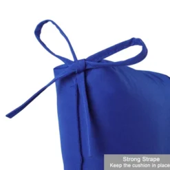 FURNIinspire Outdoor Seat Cushions 2 Pcs Set High Back Patio Chair Cushions, Solid Color Seat Cushion For Garden Porch, Blue, 44"*22"*4" -HV GUEST 9e9289e8 e81d 4d1c 921d 15746544e75e