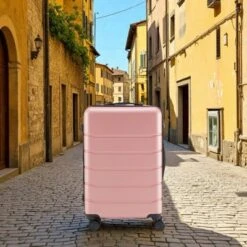FURNIinspire Luggage 24 Inch Hardside Luggage Expandable Travel Business Suitcase, Hard Shell Lightweight Roller Suitcase, Pink, 10.83"*17.32"*26.38" -HV GUEST 9f25306a d8b8 49f9 b5f2 b7a86e9f0822