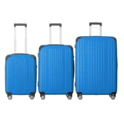 FURNIinspire Bag And Luggage Sets 3 Piece Rolling Luggage, Hard Shell Travel Suitcases Set With Wheels Telescopic Handle, Blue, 21.06"*11.42"*30.12" 11 FURNIinspire Bag And Luggage Sets 3 Piece Rolling Luggage, Hard Shell Travel Suitcases Set With Wheels Telescopic Handle, Blue, 21.06"*11.42"*30.12" -HV GUEST a09b951a 0d8c 41e5 a51a fa6d967ba1e7