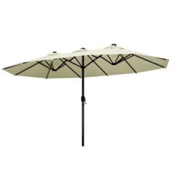 FURNIinspire Patio Umbrellas, Double Sided Twin Patio Umbrella Outdoor, Brown -HV GUEST a0b334e4 a155 41dd 8694 318afb26675f