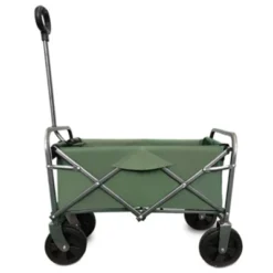FURNIinspire Outdoor Serving Carts Collapsible Foldable Wagon Cart Beach Wagon Utility Wagon Grocery Cart Camping, Green, 26.62"*15.55"*30.07" -HV GUEST a3c0b5bd 3164 4d8f b4ac b709ad253904