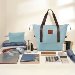 FURNIinspire Bag And Luggage Sets 3 Piece Carry On Luggage Sets, Lightweight Hard Shell Suitcase With Wheel, Bag Set, Blue, 8.9"*13.6"*21.3"