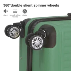 FURNIinspire Bag And Luggage Sets 3 Size Luggage Suitcases With Wheels, Hard Rolling Suitcase Set For Travel Business, Green, 20.87"*11.81"*30.31" -HV GUEST a8f4bfc3 fe4c 4f0d 8261 d9567fb3f34b