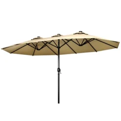 FURNIinspire Patio Umbrellas, Double Sided Twin Patio Umbrella Outdoor, Brown -HV GUEST a9b4bc20 4dc2 4d07 9980 1a4f1baa9223
