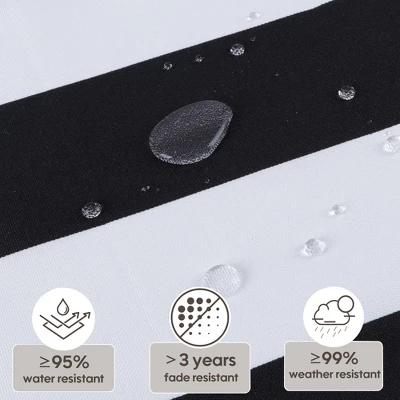 FURNIinspire Outdoor Seat Cushions 2 Pcs Set High Back Patio Chair Cushions, Blue And White Stripes Seat Cushion, Multicolored, 44"*22"*4" 6 FURNIinspire Outdoor Seat Cushions 2 Pcs Set High Back Patio Chair Cushions, Blue And White Stripes Seat Cushion, Multicolored, 44"*22"*4" - Image 4