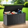 FURNIinspire Deck Boxes 75 Gallon Waterproof Resin Deck Box, Outdoor And Indoor Storage Container Storage Bin, All Weather Use, Black, 18“*46”*23“ 2 FURNIinspire Deck Boxes 75 Gallon Waterproof Resin Deck Box, Outdoor And Indoor Storage Container Storage Bin, All Weather Use, Black, 18“*46”*23“ -HV GUEST ad0a0569 0654 41b8 bf86 e1e5e9098097