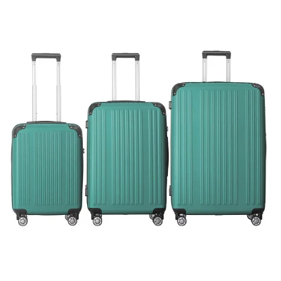 FURNIinspire Bag And Luggage Sets 3 Piece Rolling Luggage, Hard Shell Travel Suitcases Set With Wheels Telescopic Handle, Green, 21.06"*11.42"*30.12" 7 FURNIinspire Bag And Luggage Sets 3 Piece Rolling Luggage, Hard Shell Travel Suitcases Set With Wheels Telescopic Handle, Green, 21.06"*11.42"*30.12" - Image 5