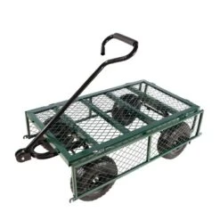 FURNIinspire Wheelbarrows And Lawn Carts Double Fence Utility  Cart Wagon Cart Garden Cart, Ideal For Outdoor Activities, Green, 41“*20"*39" -HV GUEST aff8c179 2685 4ba0 a345 3493c894a2da