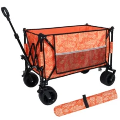 FURNIinspire Outdoor Serving Carts Colorful Heavy-Duty 480lbs Folding Wagon Cart With Bonus Picnic Mat All Terrain Wheels, Orange, 37.4"*23.03"*38.98" 11 FURNIinspire Outdoor Serving Carts Colorful Heavy-Duty 480lbs Folding Wagon Cart With Bonus Picnic Mat All Terrain Wheels, Orange, 37.4"*23.03"*38.98" -HV GUEST b5e9227a ffa6 46d6 95b3 0280c381f3ed
