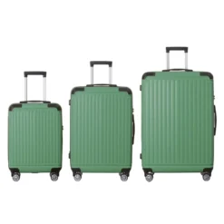 FURNIinspire Bag And Luggage Sets 3 Size Luggage Suitcases With Wheels, Hard Rolling Suitcase Set For Travel Business, Green, 20.87"*11.81"*30.31" -HV GUEST b8433e43 7d14 4b05 9331 dd24890aed51