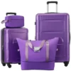 FURNIinspire Bag And Luggage Sets 2 Piece Luggage Set With Bags Spinner Wheels Abs Lightweight Suitcase With TSA Lock, Purple, 18"*12"*28" -HV GUEST b886b418 25ba 462b 94a3 d8675784ad67