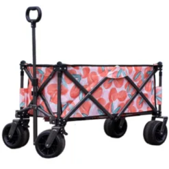 FURNIinspire Outdoor Serving Carts Utility Park Garden Cart Tool Customized Color Folding Camping Trolley Outdoor Picnic, Pink, 37.8"*21.2"*34.45" -HV GUEST b8c4e493 a9ca 46e3 bb00 3c3423e39204