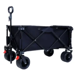 FURNIinspire Wheelbarrows And Lawn Carts Yard Cart Garden Cart, Collapsible Folding Wagon For Camping, Beach, Black, 46.85"*22.05"*41.34" -HV GUEST bd9f5a83 e04d 422a 9e52 0f8a72977e2b