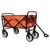 FURNIinspire Outdoor Serving Carts Heavy Duty 500lb Capacity Beach Wagon Foldable Utility Cart For Camping, Black, 37.4"*23.03"*38.98" -HV GUEST be6acfd5 6ee9 403a b870 88c9065e949b