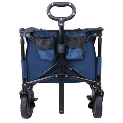 FURNIinspire Outdoor Serving Carts Utility Collapsible Folding Wagon Cart Heavy Duty Foldable Beach Wagon For Camping, Blue, 34.65"*17.71"*35.23" 3 FURNIinspire Outdoor Serving Carts Utility Collapsible Folding Wagon Cart Heavy Duty Foldable Beach Wagon For Camping, Blue, 34.65"*17.71"*35.23"