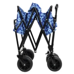 FURNIinspire Outdoor Serving Carts Fish 400L Collapsible Wagon Beach Wagon With Big Wheels For Camping, Sports, Blue, 35.04"*24.41"*38.58" -HV GUEST c0eff8c5 47df 4863 be5a 6e1b818739a1
