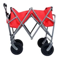 FURNIinspire Outdoor Serving Carts Collapsible Folding Wagon 300L Collapsible Wagon With Tailgate All-Terrain Wheels, Red, 35.43"*21.85"*39.17" -HV GUEST c1ecb105 1545 4aa4 bc8a 13953b73dbee