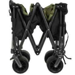 FURNIinspire Outdoor Serving Carts Collapsible Folding Wagon 400L Extra Collapsible Wagon With Tailgate Beach Wagon Cart, Black, 49.02"*22.05"*35.04" -HV GUEST c3563660 b990 47b1 9ff8 038c3f3cbba8