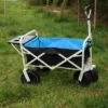 FURNIinspire Wheelbarrows And Lawn Carts Folding Wagon Garden Cart, Multi Function Garden Cart For Carrying, Black And Blue, 47“*20"*43" -HV GUEST c59318b5 fc74 4780 8b2e fce00afd50f1
