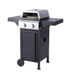 FURNIinspire Outdoor Grills, Griddles And Smokers Professional 2 Burner Gas Grill, Stainless Steel BBQ With Pizza Oven, Black, 22.6"*23.6"*17.32" -HV GUEST c882970e 49bf 4d1c bd80 fa2f14613389