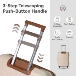 FURNIinspire Bag And Luggage Sets 3 Piece Rolling Suitcase Set, Hard Suitcases With Wheels, Lightweight Travel Luggage, Beige, 21.46"*12.01"*30.51" -HV GUEST ccbeb467 4aca 4dcb bd86 19418c11d2ac