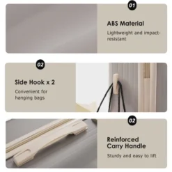 FURNIinspire Bag And Luggage Sets Travel Luggage Set Suitcase Set, 3 Piece Hard Shell Suitcases, Lightweight Suitcase, Purple, 11.4"*20.1"*29.1" -HV GUEST cd647507 eb4d 4977 aa9c 001d08b0049f