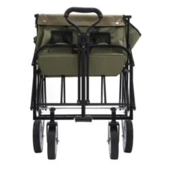 FURNIinspire Outdoor Serving Carts 360lbs Collapsible Foldable Wagon Cart With Strapping System For Camping Shopping, Green, 35.04"*21.65"*38.98" -HV GUEST d02e477f a883 4b81 825d c7c8a9aceb17