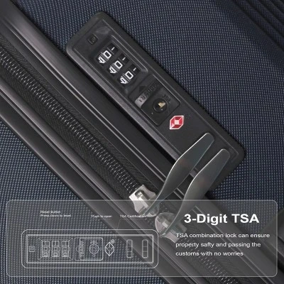 FURNIinspire Bag And Luggage Sets 3 Piece Rolling Luggage, Travel Hard Suitcase With Wheels, Stylish Suitcase Set, Blue, 21.06"*11.81"*30.31" 3 FURNIinspire Bag And Luggage Sets 3 Piece Rolling Luggage, Travel Hard Suitcase With Wheels, Stylish Suitcase Set, Blue, 21.06"*11.81"*30.31"