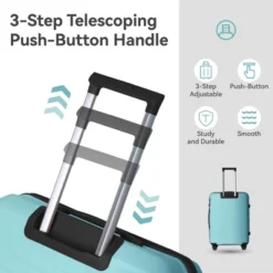 FURNIinspire Bag And Luggage Sets 3 Piece Rolling Suitcase Set, Hard Suitcases With Wheels, Lightweight Travel Luggage, Blue, 21.46"*12.01"*30.51" -HV GUEST d5484506 29e0 49e9 9044 b42c63b92c99