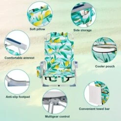 FURNIinspire Outdoor Portable Chair Lightweight Frame With Extra Storage For Active Lifestyles, Lemon, 24.8"*25.6"*32.28" -HV GUEST d7f76744 7a63 4b60 af60 6b0ef90a724d