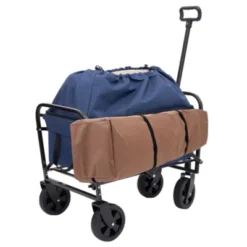 FURNIinspire Outdoor Serving Carts Heavy Duty Utility Cart Utility Wagon Grocery Cart For Camping 3pcs Liner Cover, Blue, 25.98"*17.32"*37.4" -HV GUEST dd84cc8f 6239 4b86 96a0 559b1eb00052
