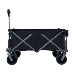 FURNIinspire Wheelbarrows And Lawn Carts Collapsible Folding Wagon, Foldable Beach Wagon, Garden Cart, Yard Cart, Black, 49.02"*22.05"*35.04" -HV GUEST e7c2ff34 0cf8 4c45 a767 6bc37428f693