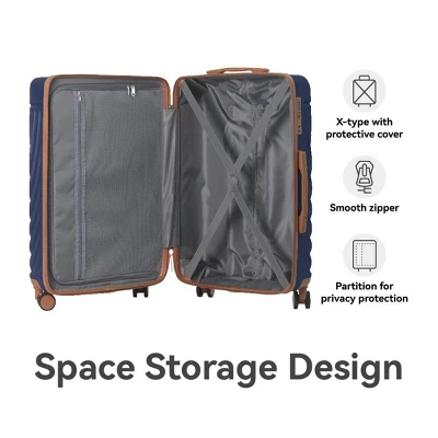 FURNIinspire Bag And Luggage Sets 3 Piece Rolling Luggage Travel Suitcase Set, Lightweight Durable Suitcases With Wheels, Blue, 21.06"*11.81"*30.31" 3 FURNIinspire Bag And Luggage Sets 3 Piece Rolling Luggage Travel Suitcase Set, Lightweight Durable Suitcases With Wheels, Blue, 21.06"*11.81"*30.31"