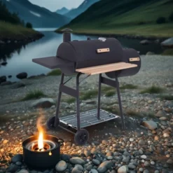 FURNIinspire Outdoor Grills, Griddles And Smokers Charcoal Grill And Smoker Combo For Backyard BBQ With Wheels, Black, 40.25"*14.25"*14.25" 11 FURNIinspire Outdoor Grills, Griddles And Smokers Charcoal Grill And Smoker Combo For Backyard BBQ With Wheels, Black, 40.25"*14.25"*14.25" -HV GUEST ed3a0cf4 2eef 4a2a ad2e a71061e91202