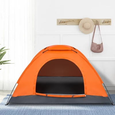 FURNIinspire Camping Tents Single Person Waterproof Dome Camping Dome Tent For Outdoor Hiking, Easy To Carry, Orange, 47.2"*78.7"*39.4" 7 FURNIinspire Camping Tents Single Person Waterproof Dome Camping Dome Tent For Outdoor Hiking, Easy To Carry, Orange, 47.2"*78.7"*39.4" - Image 5