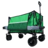 FURNIinspire Outdoor Serving Carts Colorful Heavy-Duty 480lbs Folding Wagon Cart With Bonus Picnic Mat All Terrain Wheels, Green, 37.4"*23.03"*38.98" -HV GUEST eda16df4 1e81 41bc b735 1a28f163254d